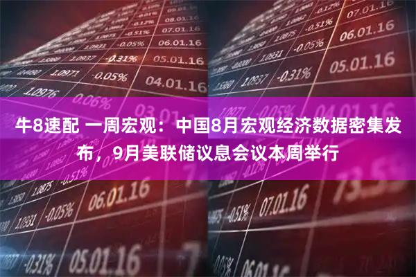 牛8速配 一周宏观：中国8月宏观经济数据密集发布，9月美联储议息会议本周举行