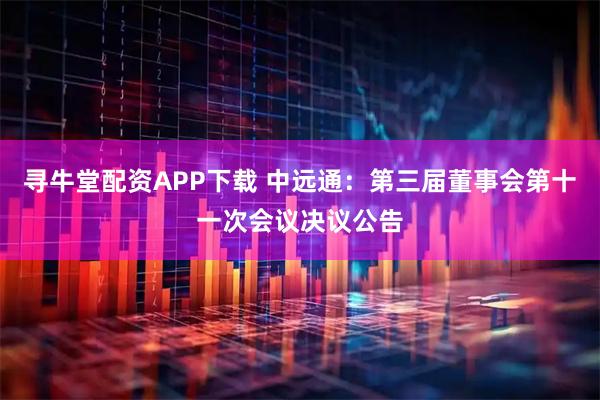 寻牛堂配资APP下载 中远通：第三届董事会第十一次会议决议公告
